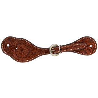 Spur Strap slim with flower punchmarked