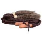Western reins out of nylon rope with horsehair tassel