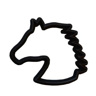 Cookie cutter horse head black