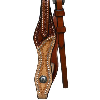 Headstall with Basket and knot Headband two-tone