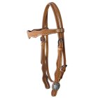 Headstall with Conchas and basket tooling