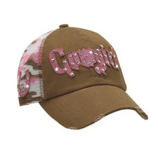 Baseball Cap Cowgirl braun/pink