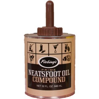 Leather Oil Fiebings Neatsfoot Oil Compound with brush 946 ml